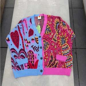 Farm Rio Women's Mixed Blue and Pink Cardigan-BNWT-LARGE